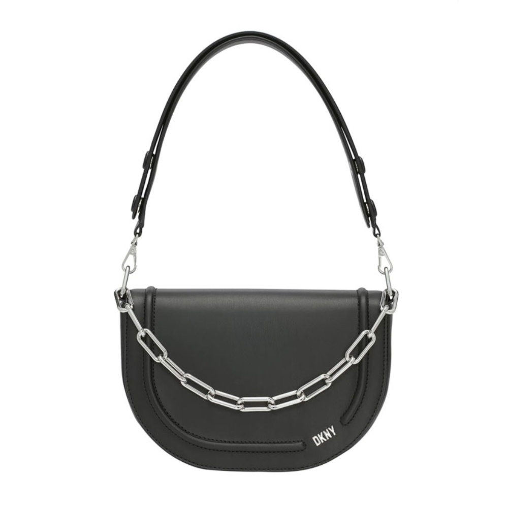 DKNY "Orion" Black Convertible Flap Shoulder Bag